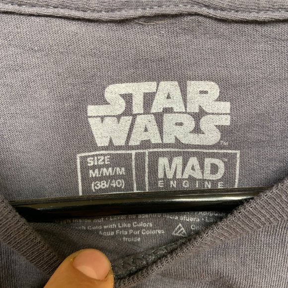 Star Wars Original Lucas Film Gray Color  Size MEDIUM  Baby Yoda Mens - Picture 3 of 5